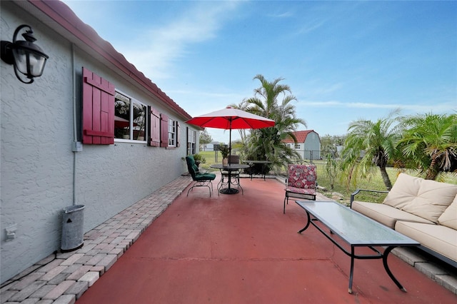 view of patio / terrace featuring outdoor lounge area