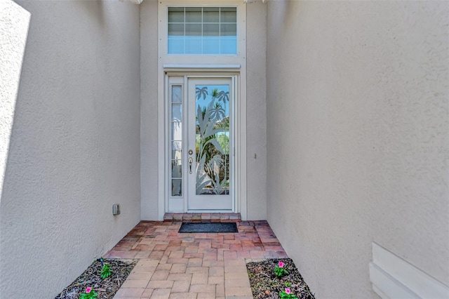 view of doorway to property