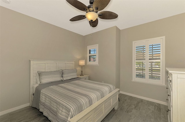 2148 La Palma Ave, Port Charlotte, FL 33953 - bedroom featuring wood finished floors and a ceiling fan