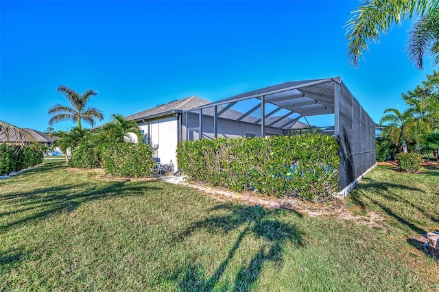 2148 La Palma Ave, Port Charlotte, FL 33953 - view of green lawn featuring a lanai
