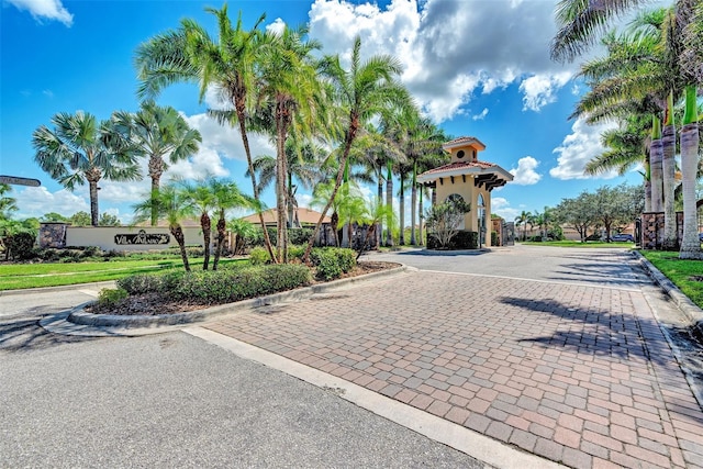 2148 La Palma Ave, Port Charlotte, FL 33953 - view of decorative road with curbs and a gated entry