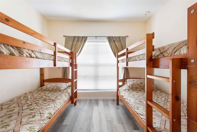 bedroom featuring dark hardwood / wood-style floors