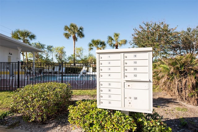 view of property's community with mail boxes