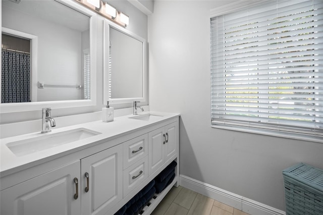 bathroom featuring vanity