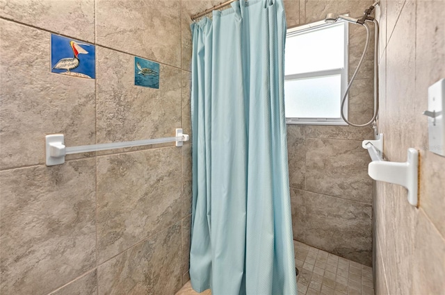 bathroom with walk in shower