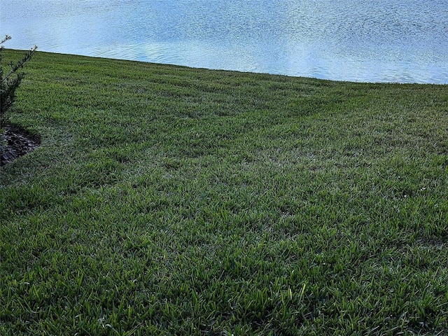 view of yard featuring a water view