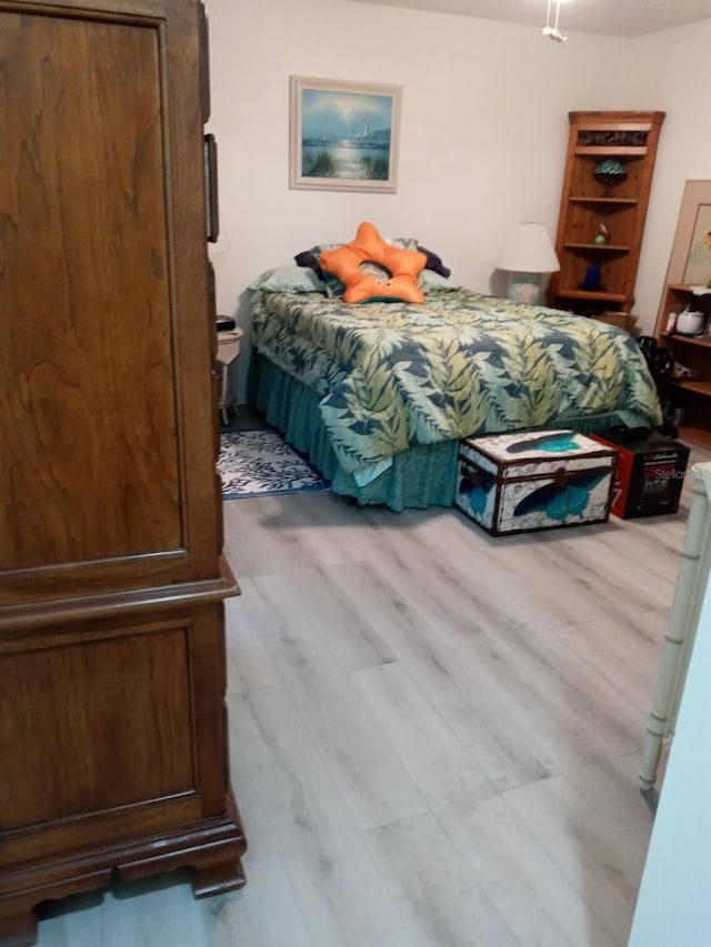 bedroom featuring light hardwood / wood-style floors