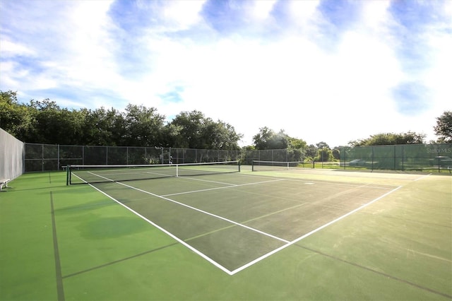 view of tennis court