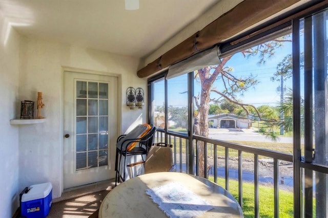 view of sunroom / solarium