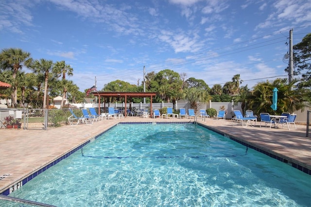 view of pool with a patio