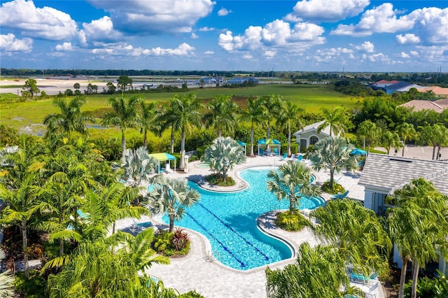 view of pool with a patio