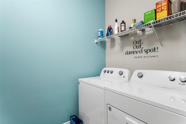 laundry area with washer and dryer