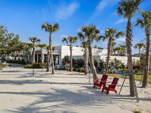 view of play area featuring volleyball court