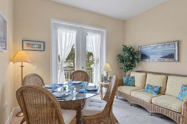 10390 Longshore Rd Unit 82, Placida, FL 33946 - dining space with french doors