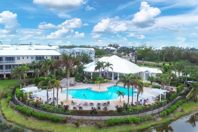 10390 Longshore Rd Unit 82, Placida, FL 33946 - community pool featuring a patio area