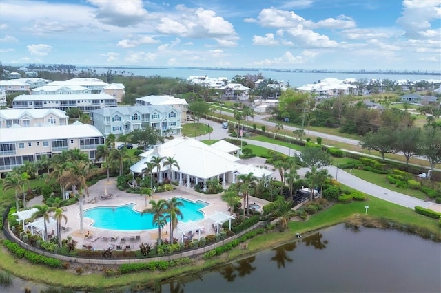 10390 Longshore Rd Unit 82, Placida, FL 33946 - drone / aerial view of a pool area and a large body of water