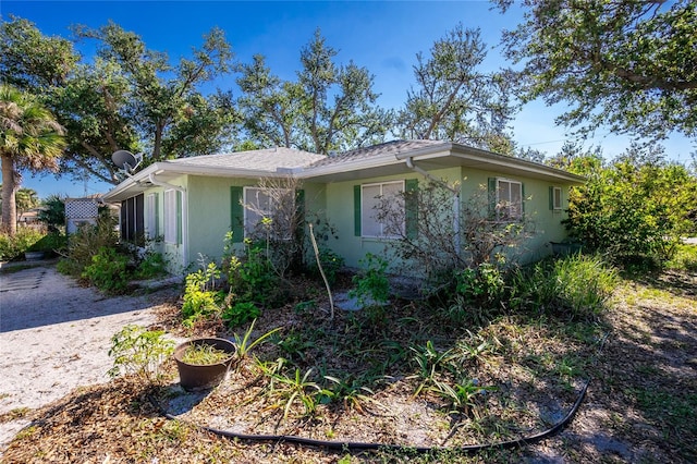 view of single story home