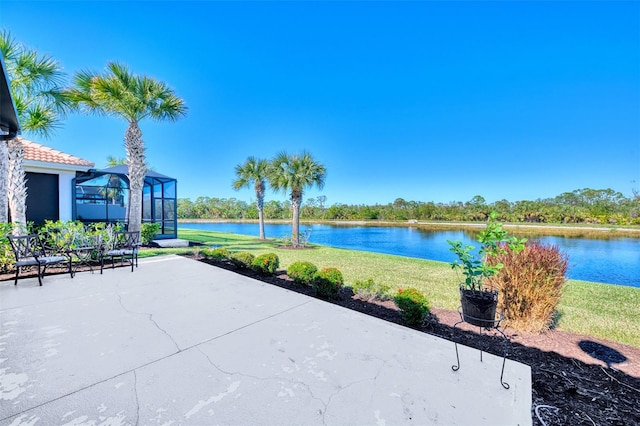 view of water feature