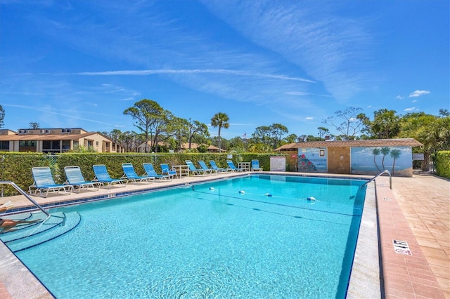 view of pool with a patio