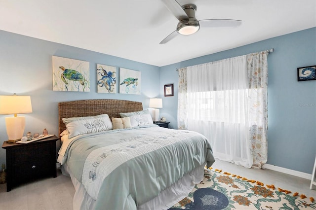 bedroom with ceiling fan