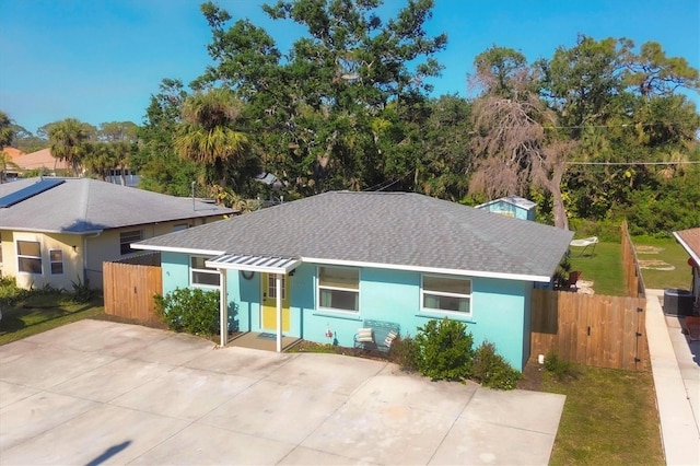 view of ranch-style home