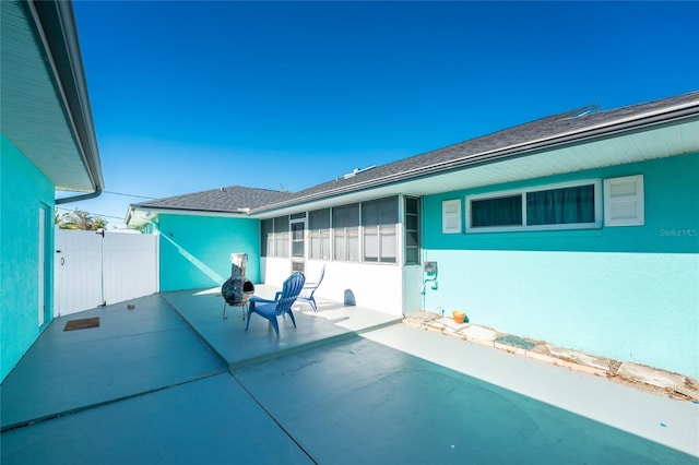 view of patio with fence