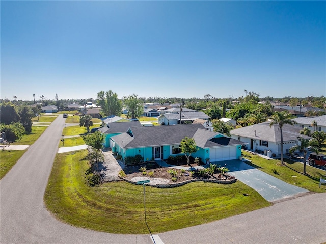 bird's eye view featuring a residential view