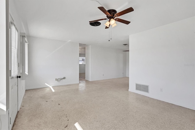 unfurnished room featuring ceiling fan