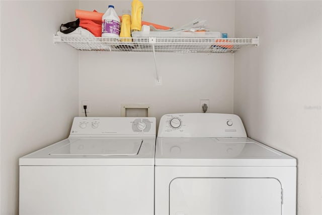 laundry room featuring independent washer and dryer