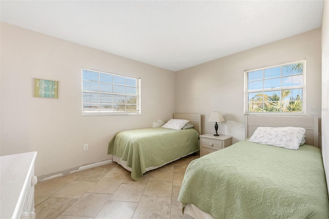 view of tiled bedroom