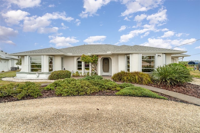 view of front of property featuring central AC