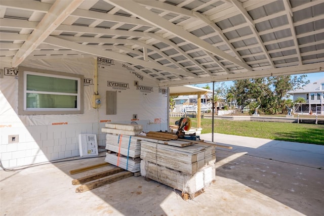 view of patio / terrace featuring a carport