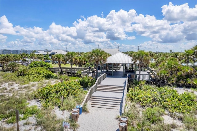 view of community with a gazebo