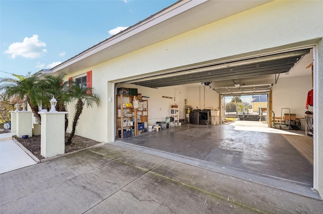 garage featuring a garage door opener