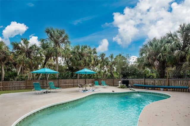 6341 Biggs St, Englewood, FL 34224 - view of swimming pool with a patio area and a fenced backyard