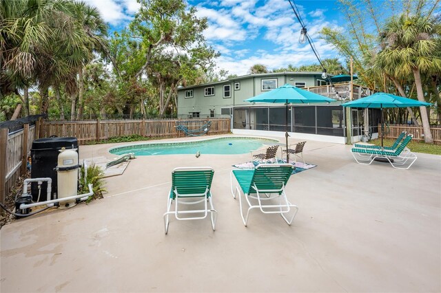 6341 Biggs St, Englewood, FL 34224 - view of pool featuring a patio area and a fenced backyard