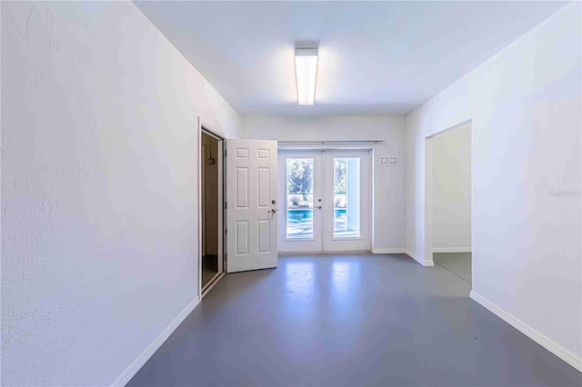 interior space featuring french doors