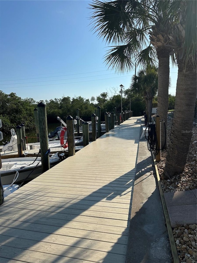 view of dock