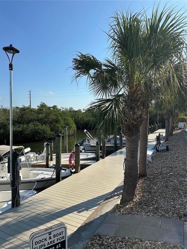 view of dock