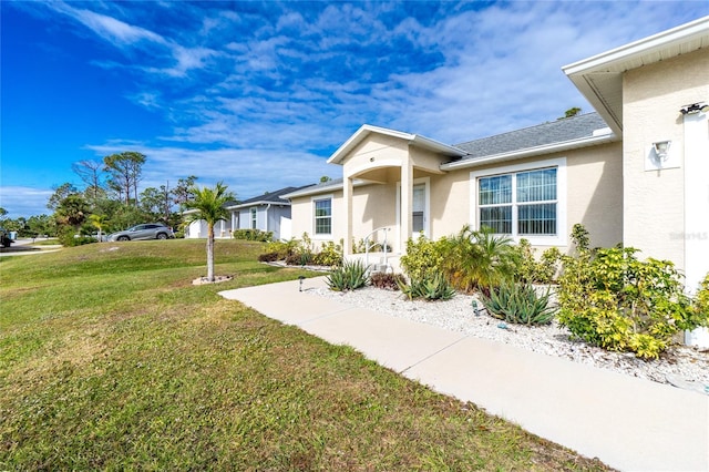 exterior space featuring a yard