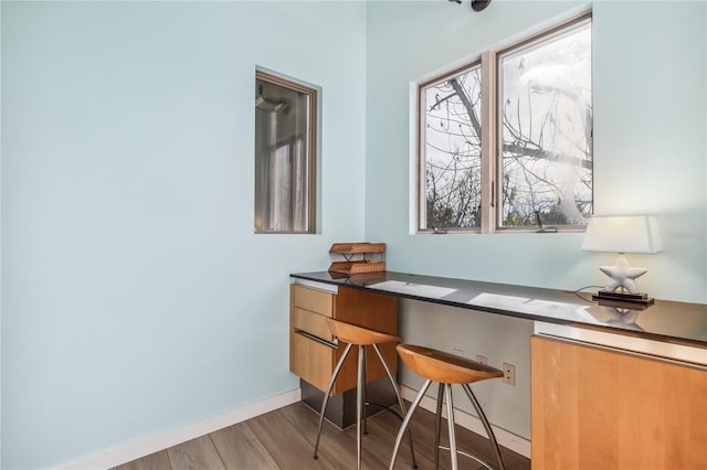 office featuring light wood-type flooring