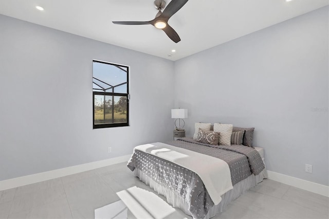 bedroom with ceiling fan