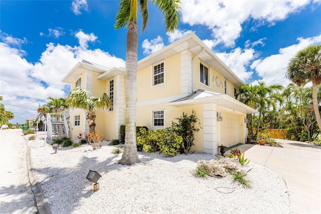 view of home's exterior featuring a garage