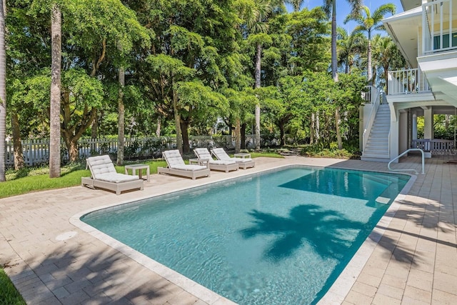 view of pool with a patio