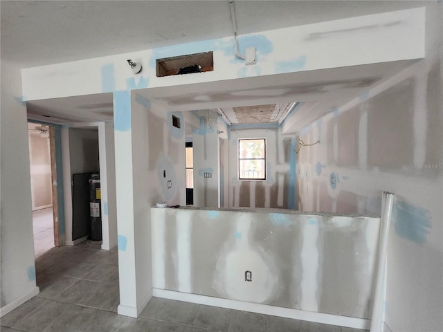 kitchen with tile patterned flooring