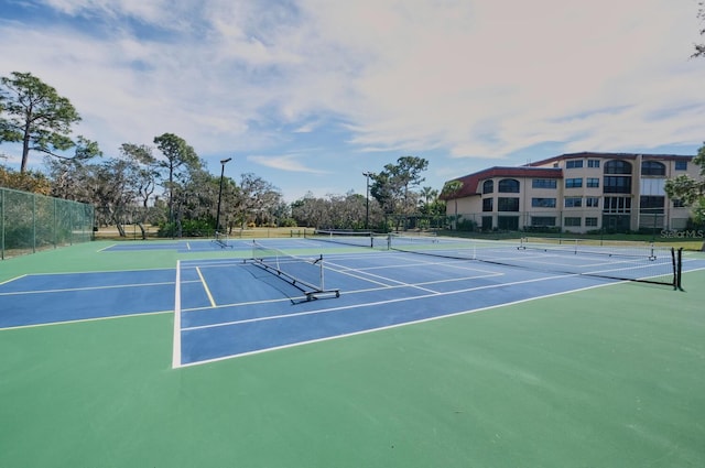 view of sport court featuring basketball court