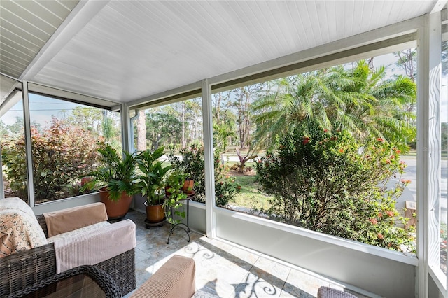 sunroom featuring a wealth of natural light