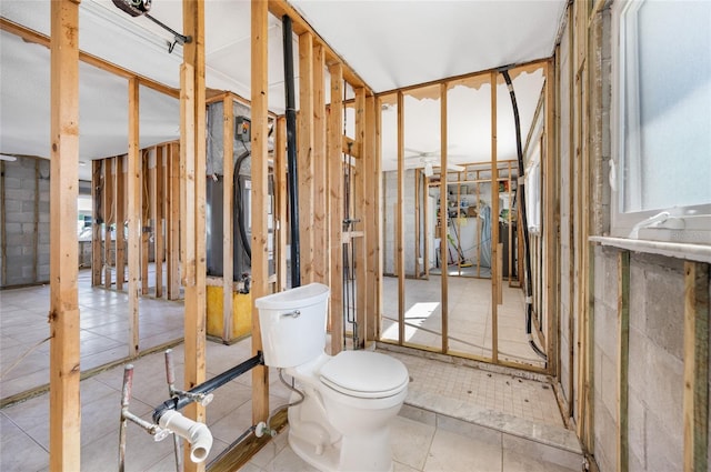 bathroom with tile patterned floors and toilet