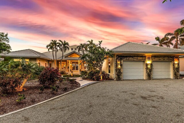 view of front of home featuring a garage