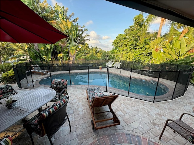 view of pool with a patio